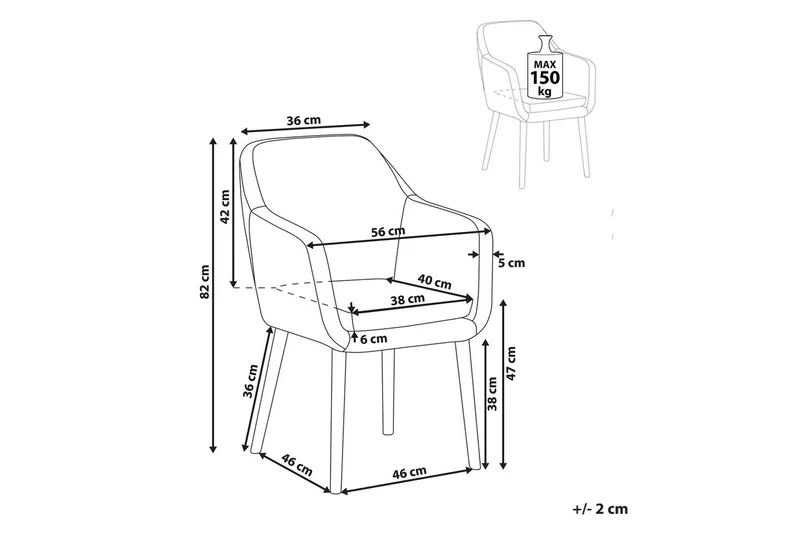 Matstol Yorkville ll - Beige, ljust trä - Möbler - Vardagsrum - Stolar & sittmöbler - Karmstolar