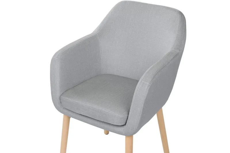 Matstol Yorkville ll - Grå, ljust trä - Möbler - Vardagsrum - Stolar & sittmöbler - Karmstolar