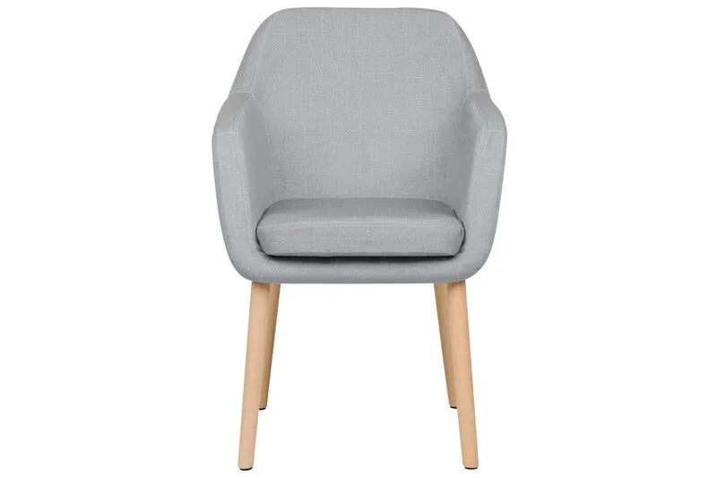 Matstol Yorkville ll - Grå, ljust trä - Möbler - Vardagsrum - Stolar & sittmöbler - Karmstolar