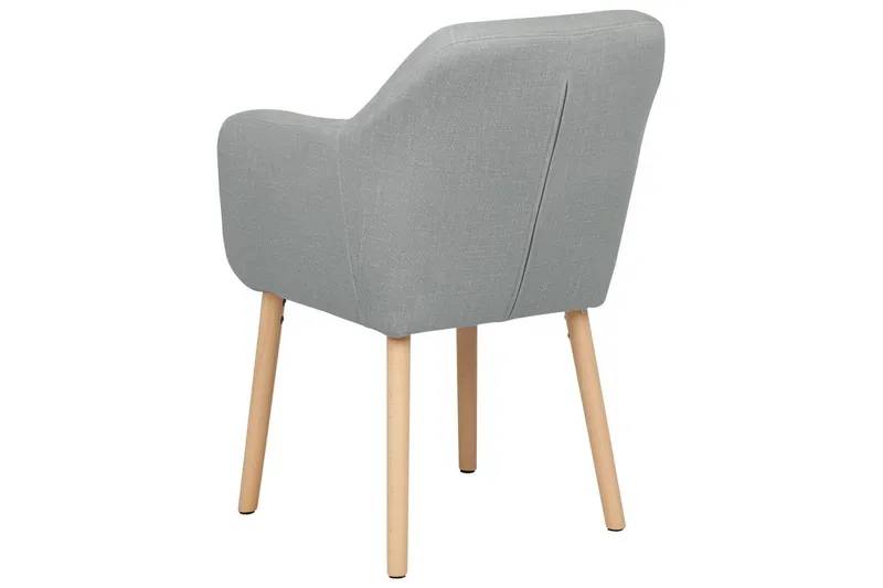 Matstol Yorkville ll - Grå, ljust trä - Möbler - Vardagsrum - Stolar & sittmöbler - Karmstolar