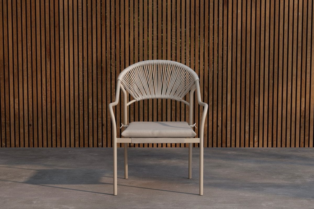 Matstol Paros Utomhus - Beige