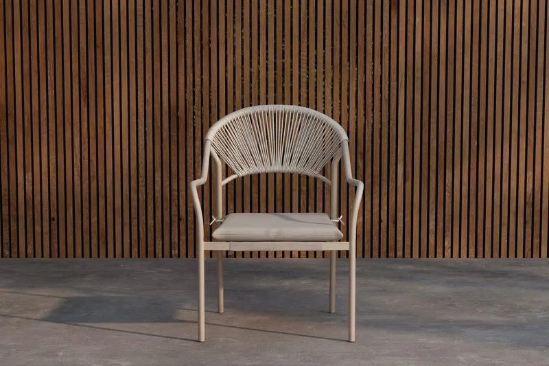 Matstol Paros Utomhus, Beige