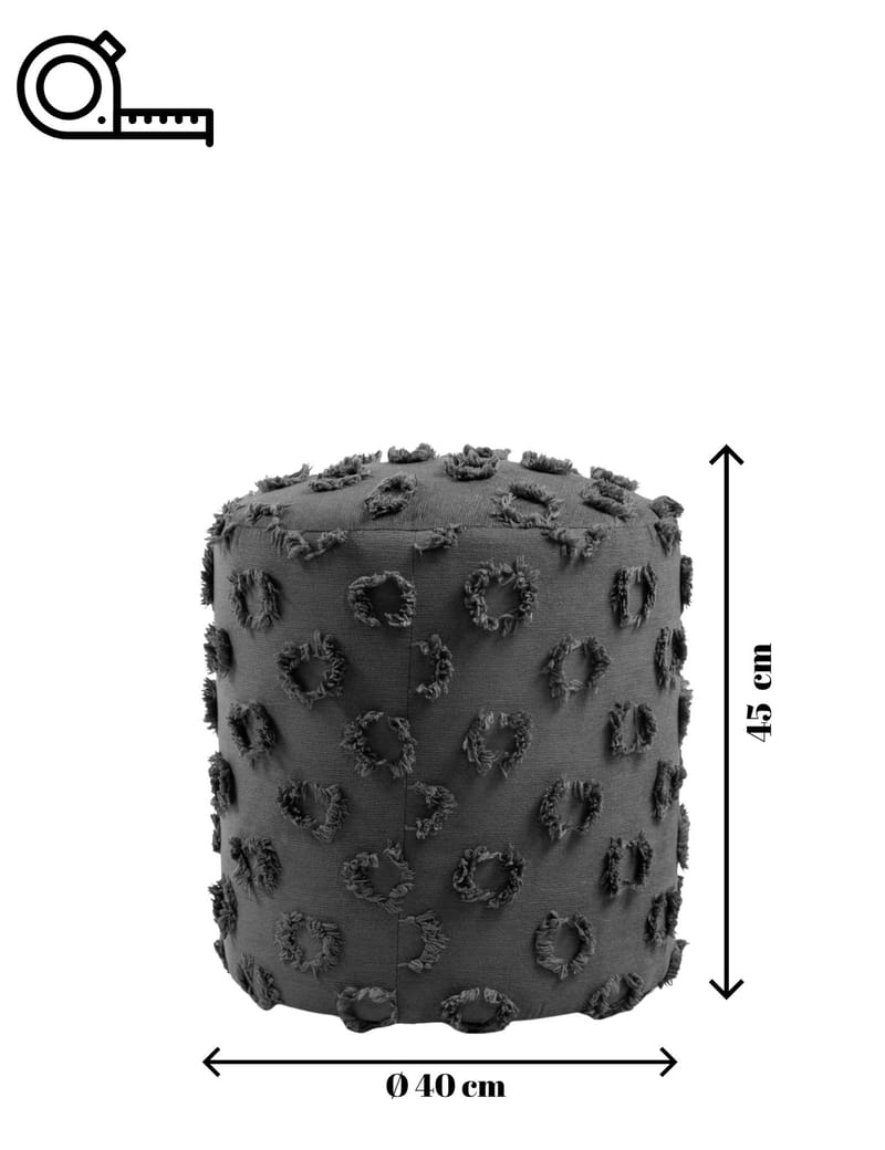 Meric Sittpuff 40 cm Rund - Antracit - Möbler - Vardagsrum - Stolar & sittmöbler - Sittpuff