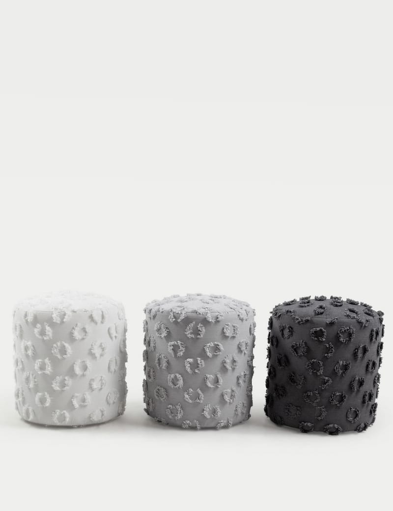 Meric Sittpuff 40 cm Rund - Grå - Möbler - Vardagsrum - Stolar & sittmöbler - Sittpuff