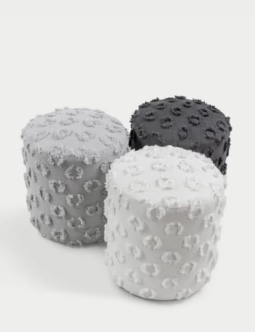 Meric Sittpuff 40 cm Rund - Grå - Möbler - Vardagsrum - Stolar & sittmöbler - Sittpuff
