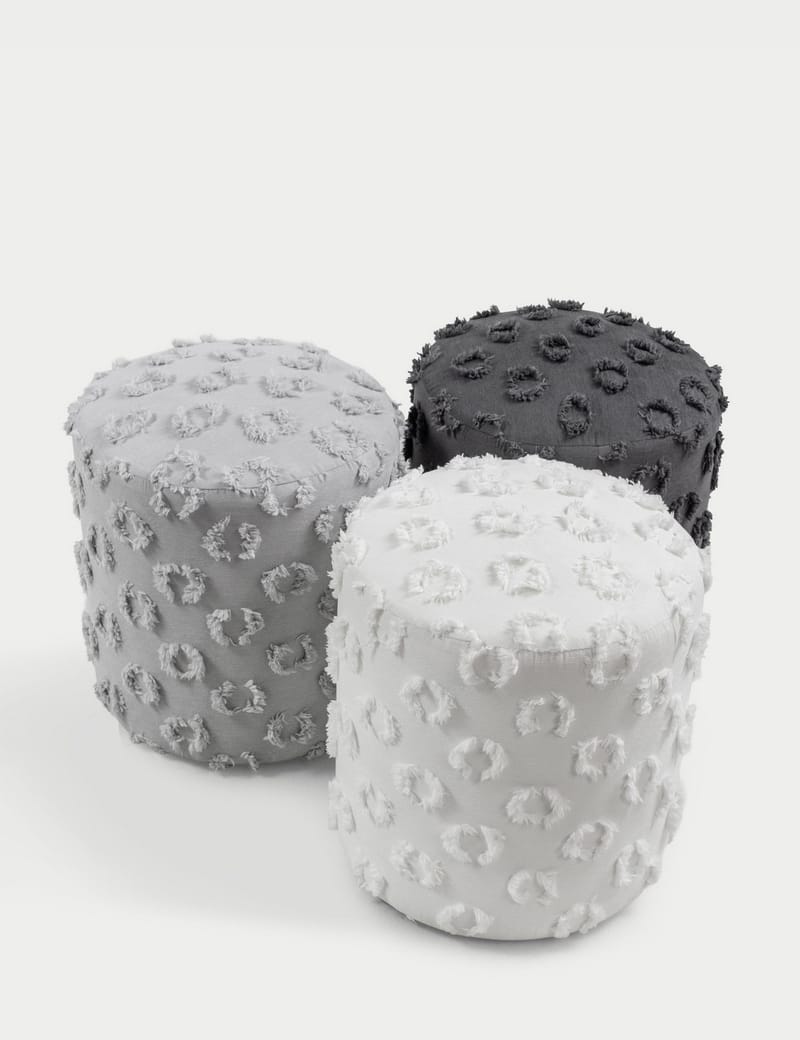 Meric Sittpuff 40 cm Rund - Grå - Möbler - Vardagsrum - Stolar & sittmöbler - Sittpuff