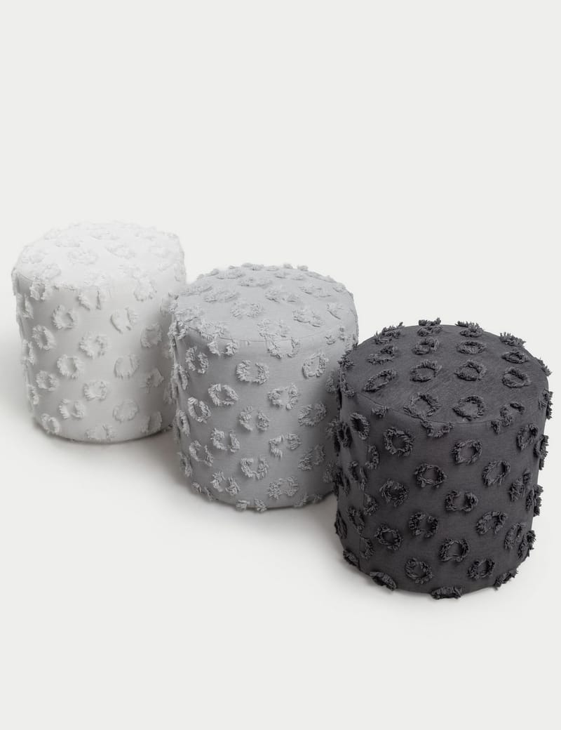 Meric Sittpuff 40 cm Rund - Grå - Möbler - Vardagsrum - Stolar & sittmöbler - Sittpuff