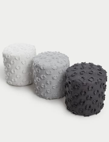 Meric Sittpuff 40 cm Rund - Grå - Möbler - Vardagsrum - Stolar & sittmöbler - Sittpuff