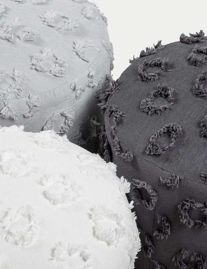 Meric Sittpuff 40 cm Rund - Vit - Möbler - Vardagsrum - Stolar & sittmöbler - Sittpuff