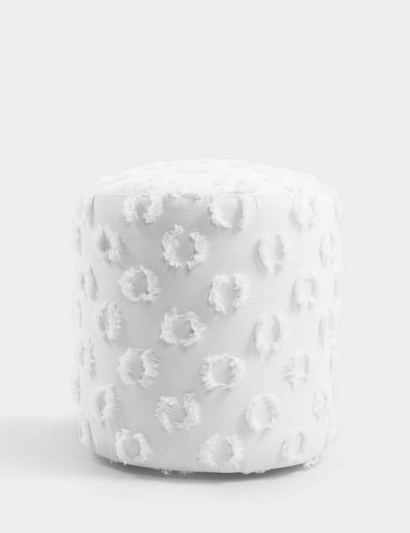 Meric Sittpuff 40 cm Rund, Vit