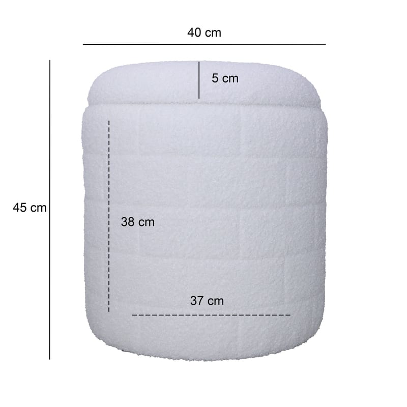 Navik Förvaringspall 40x40x45 cm med avtagbart lock - vit - Möbler - Vardagsrum - Stolar & sittmöbler - Sittpuff