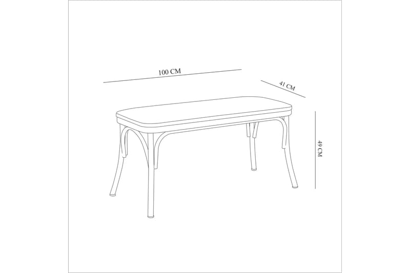 OLIVER Sittbänk 100x41 cm Vit - Möbler - Vardagsrum - Stolar & sittmöbler - Sittbänk