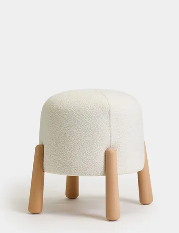 Orryn Sittpuff 40 cm Rund - Vit - Möbler - Vardagsrum - Stolar & sittmöbler - Sittpuff