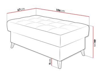 Amshyttan Fotpall 106 cm - Beige - Möbler - Vardagsrum - Stolar & sittmöbler - Pallar - Fotpall