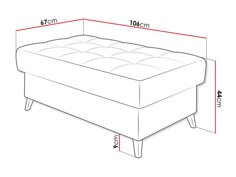 Amshyttan Fotpall 106 cm - Blå - Möbler - Vardagsrum - Stolar & sittmöbler - Pallar - Fotpall
