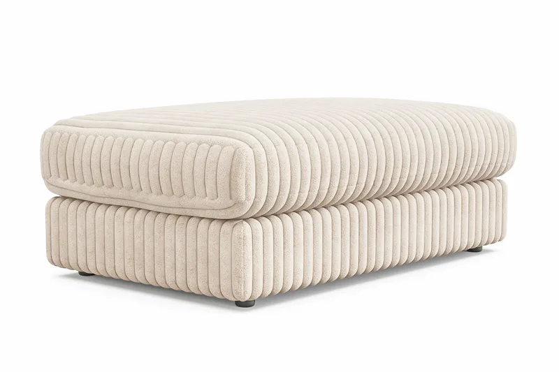 Arken Lyx Rektangulär Fotpall i Manchester - Beige - Möbler - Vardagsrum - Stolar & sittmöbler - Pallar - Fotpall