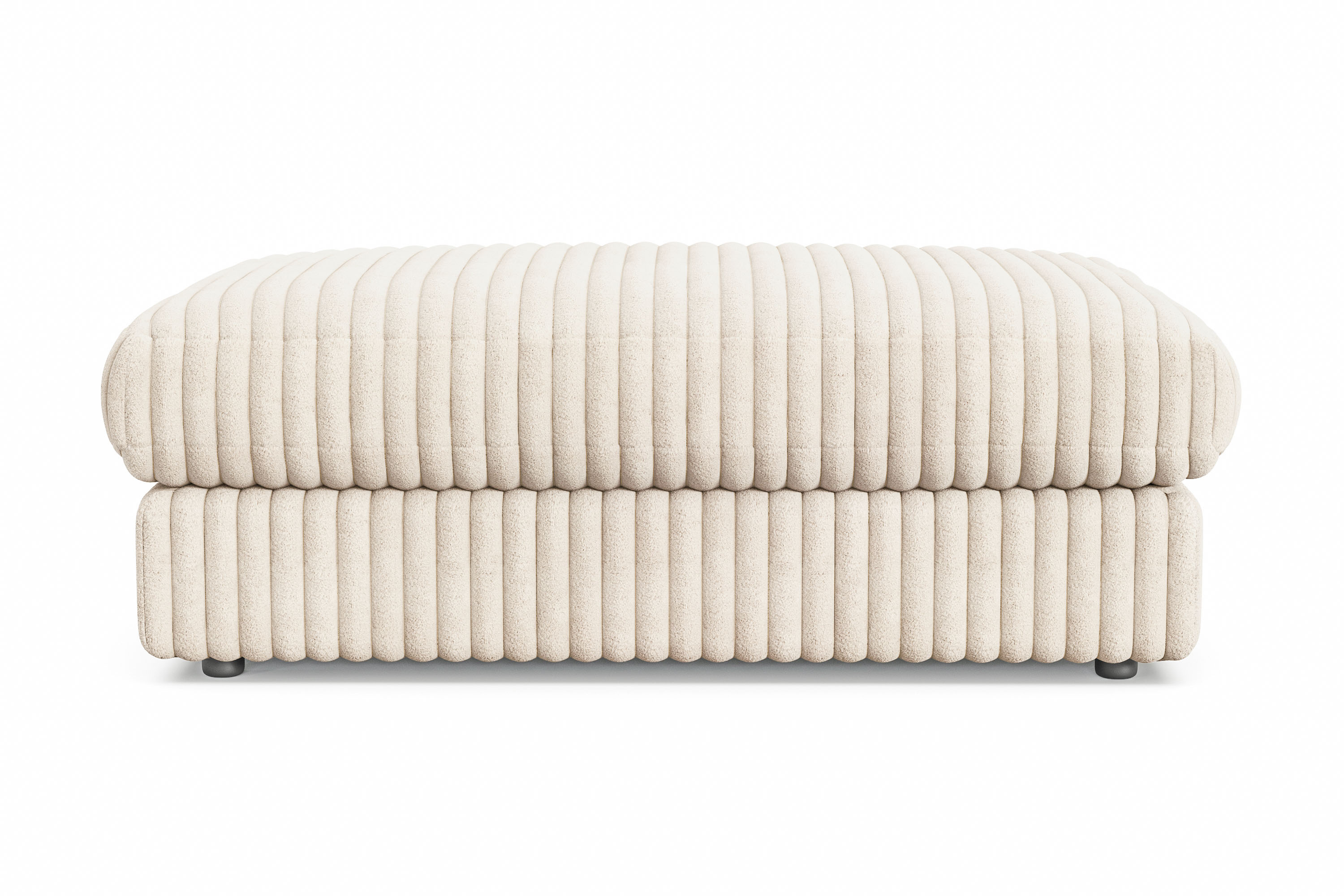 arken lyx rektangulär fotpall i manchester - beige