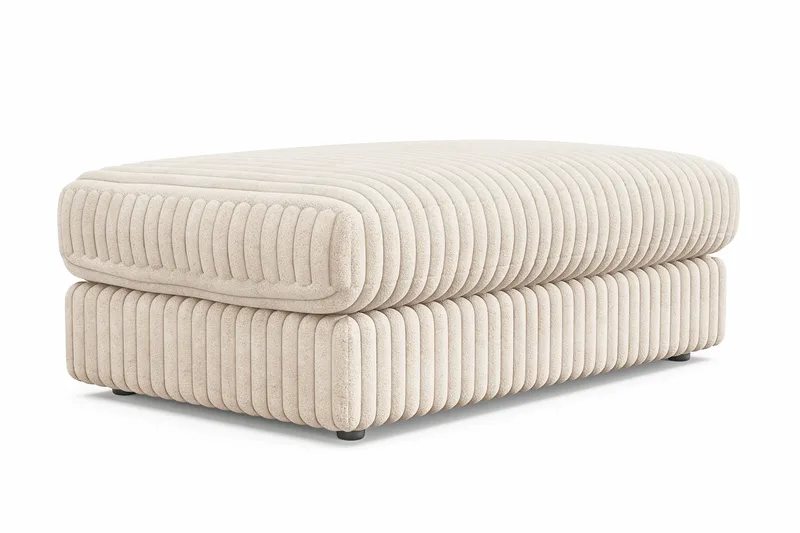 Arken Lyx Rektangulär Fotpall i Manchester - Beige - Möbler - Vardagsrum - Stolar & sittmöbler - Pallar - Fotpall