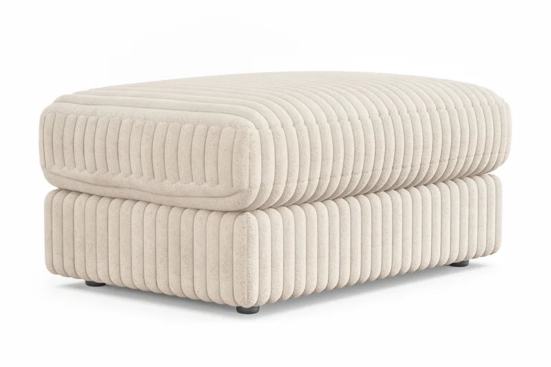 Arken Lyx Rektangulär Fotpall i Manchester - Beige - Möbler - Vardagsrum - Stolar & sittmöbler - Pallar - Fotpall