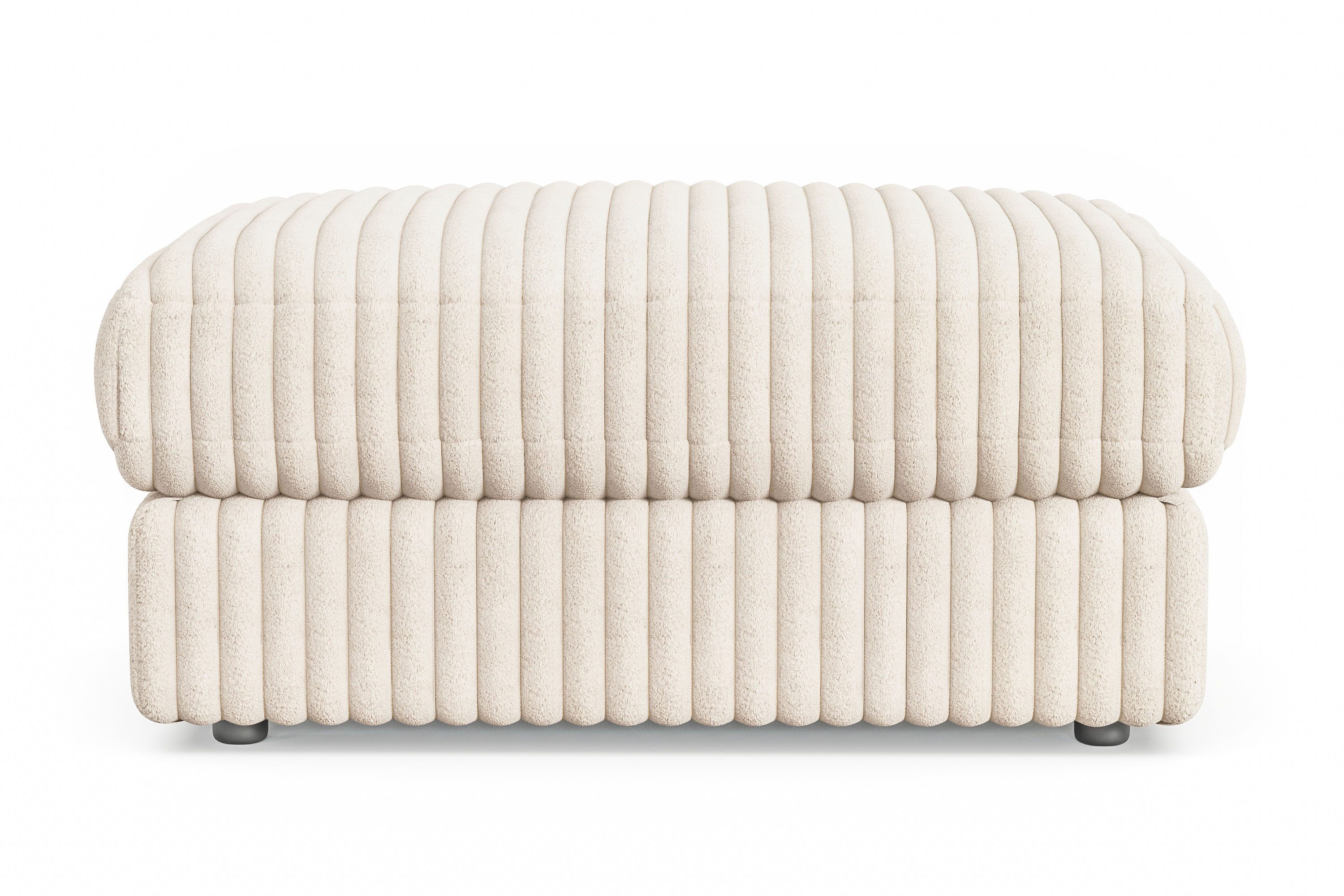 arken lyx rektangulär fotpall i manchester - beige