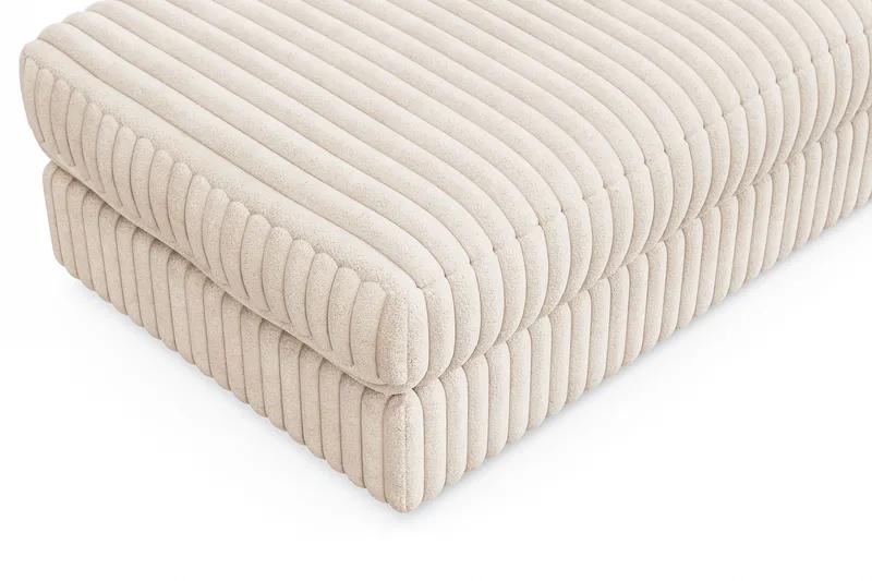 Arken Lyx Rektangulär Fotpall i Manchester - Beige - Möbler - Vardagsrum - Stolar & sittmöbler - Pallar - Fotpall