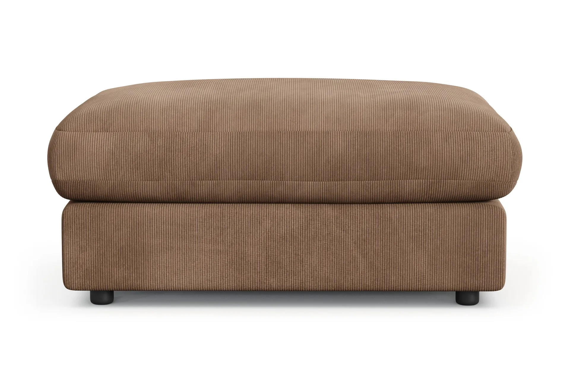 arken lyx rektangulär fotpall i manchester - brun
