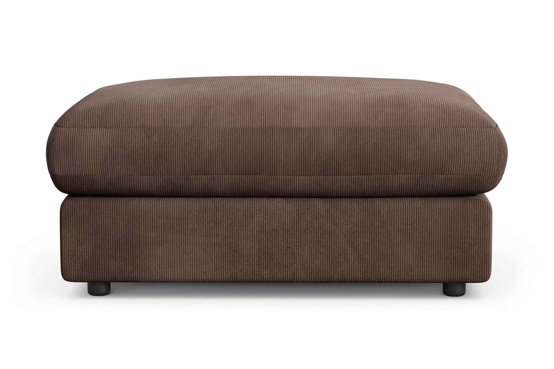 arken lyx rektangulär fotpall i manchester - brun