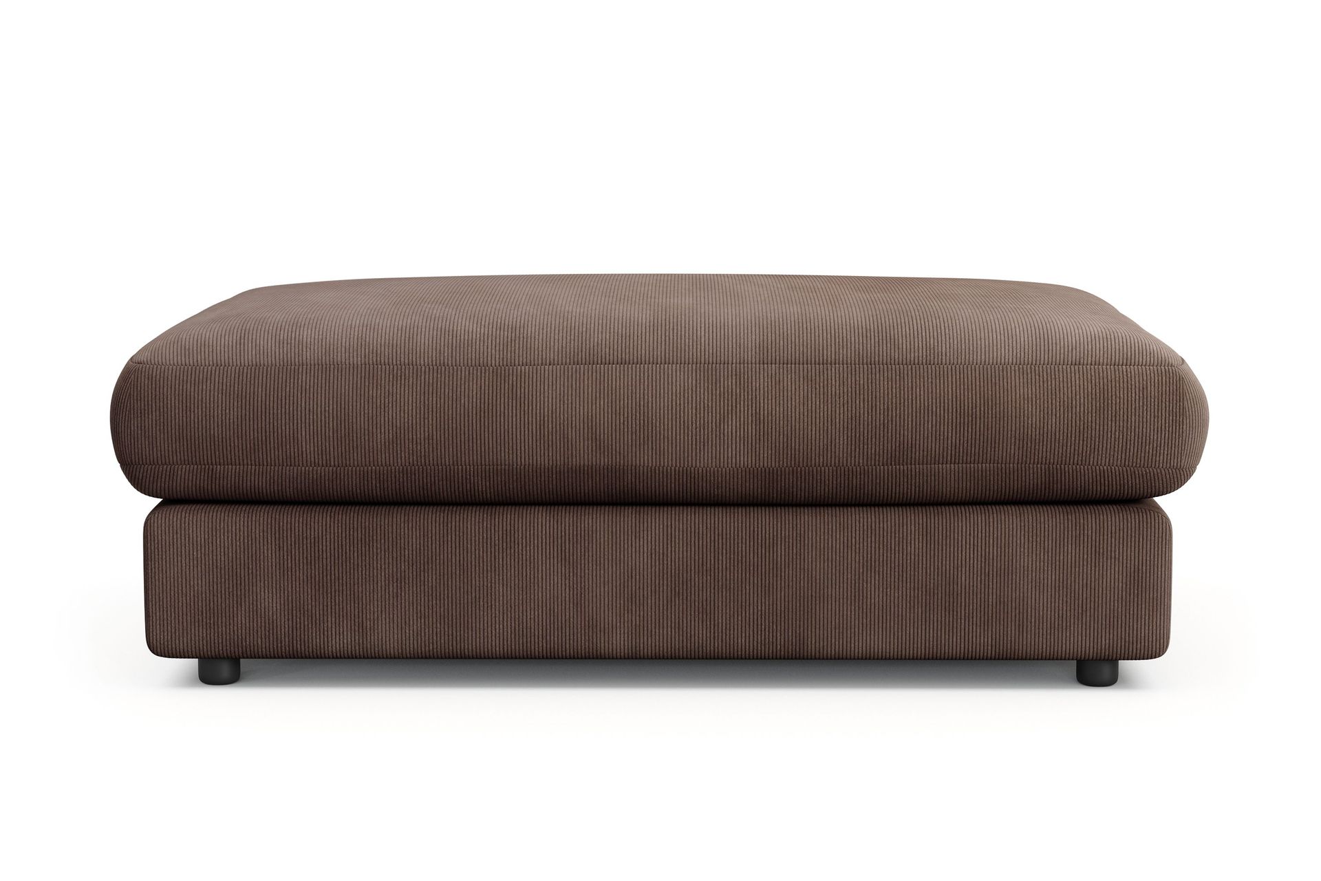 arken lyx rektangulär fotpall i manchester - brun