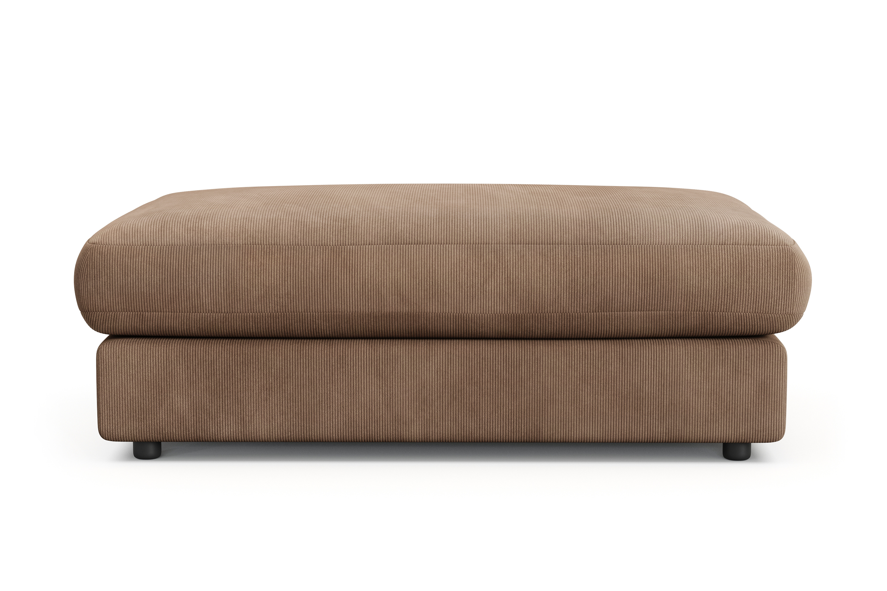 arken lyx rektangulär fotpall i manchester - brun