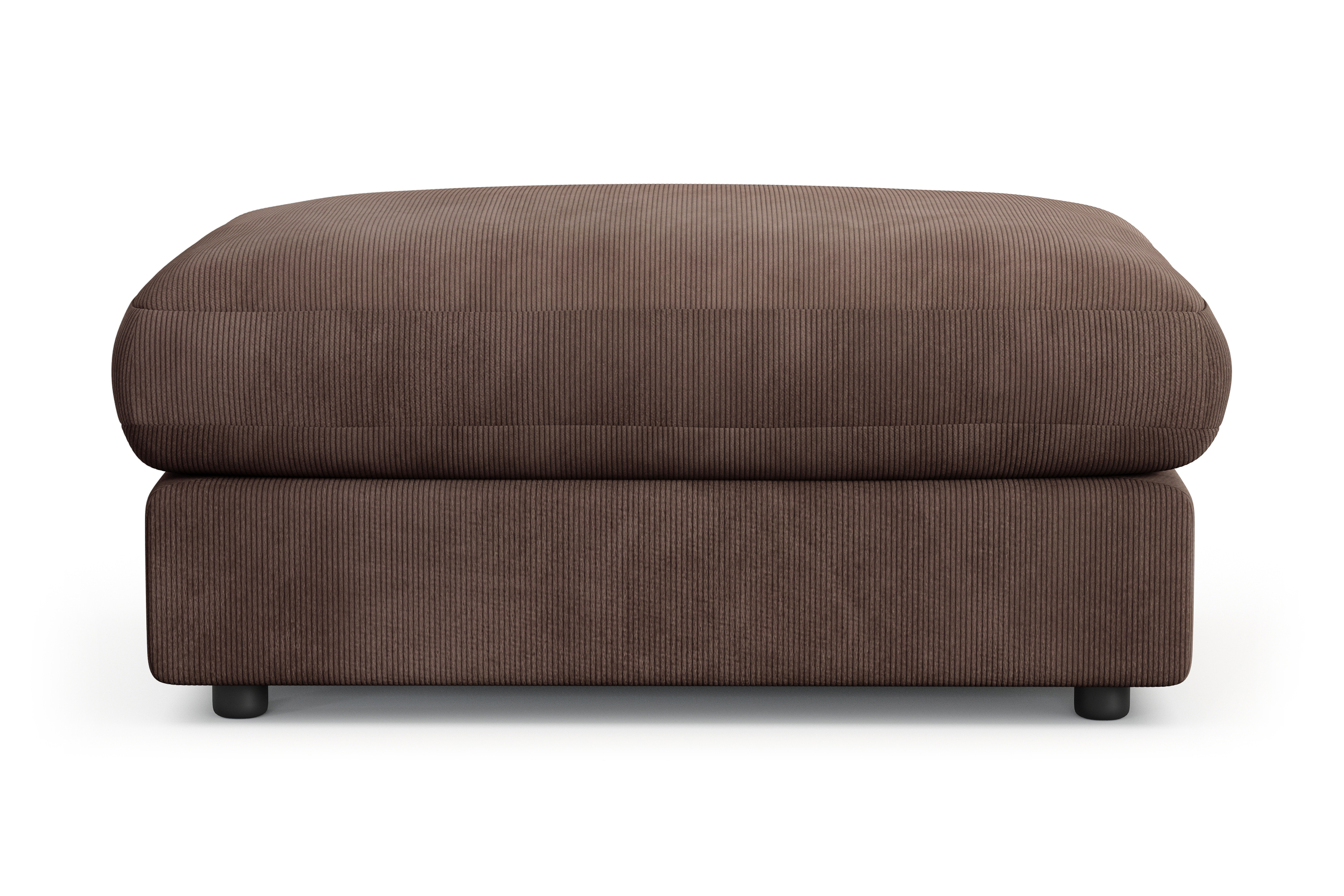 arken lyx rektangulär fotpall i manchester - brun