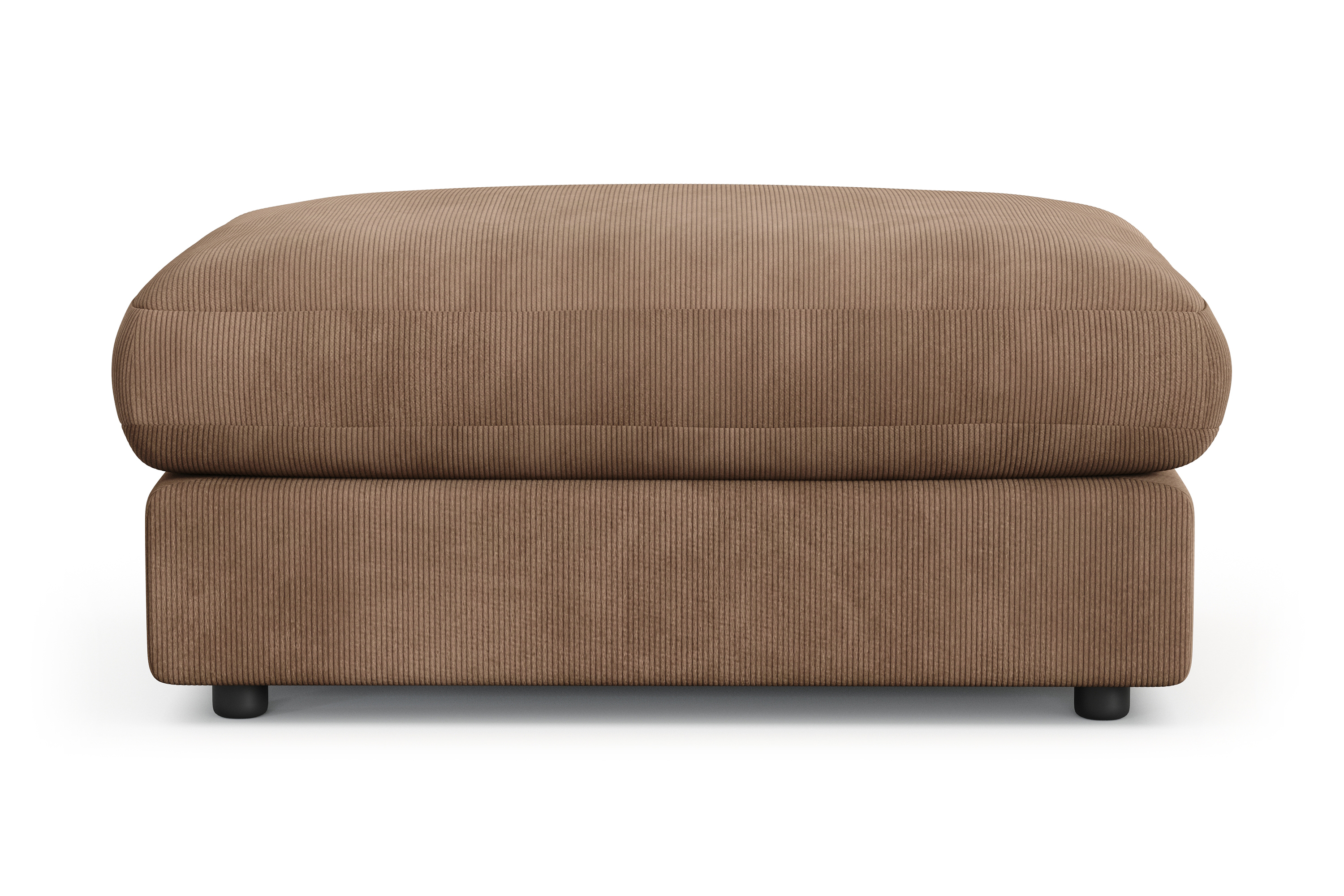 arken lyx rektangulär fotpall i manchester - brun