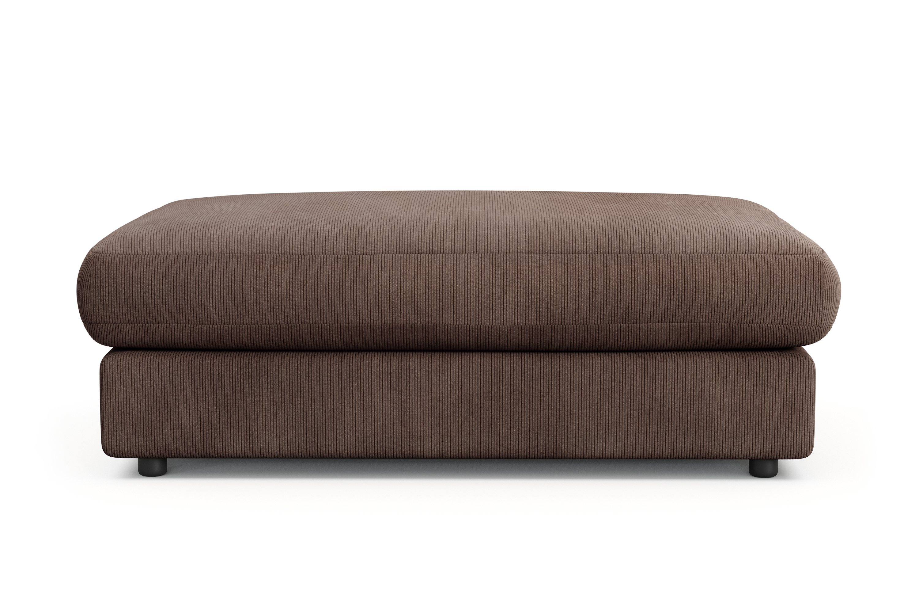 arken lyx rektangulär fotpall i manchester - brun