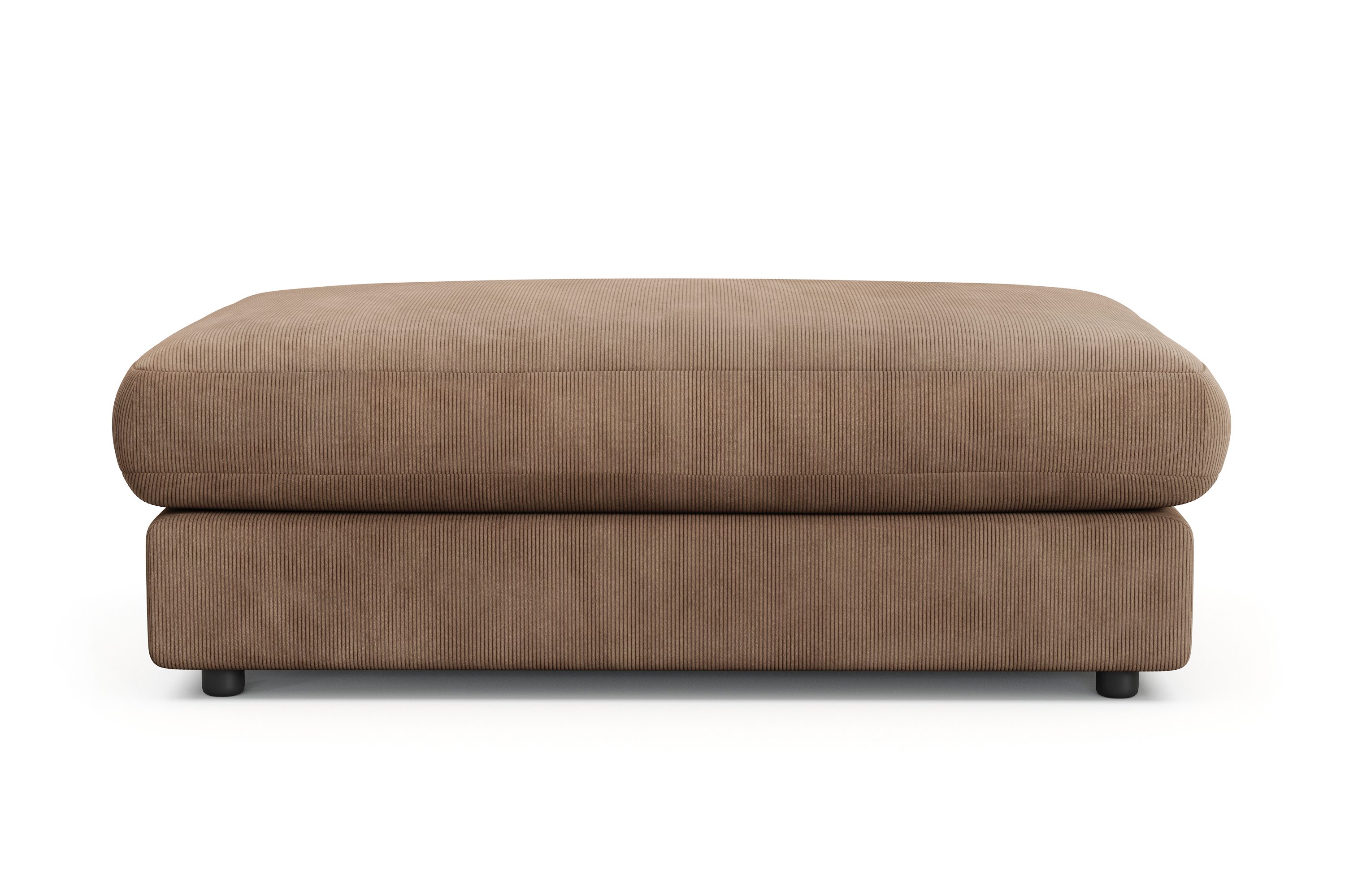 arken lyx rektangulär fotpall i manchester - brun