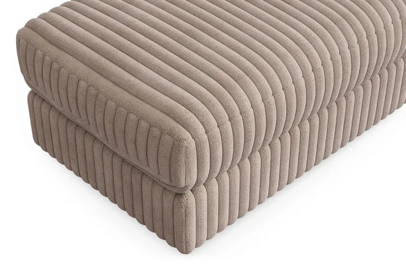 Arken Lyx Rektangulär Fotpall i Manchester - Greige - Möbler - Vardagsrum - Stolar & sittmöbler - Pallar - Fotpall