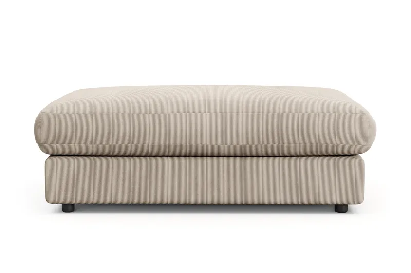 Arken Lyx Rektangulär Fotpall i Manchester - Greige - Möbler - Vardagsrum - Stolar & sittmöbler - Pallar - Fotpall
