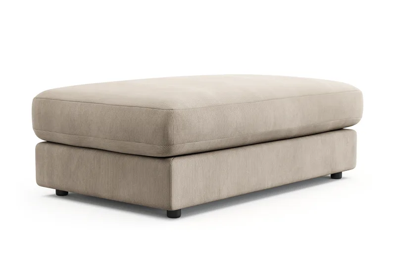 Arken Lyx Rektangulär Fotpall i Manchester - Greige - Möbler - Vardagsrum - Stolar & sittmöbler - Pallar - Fotpall