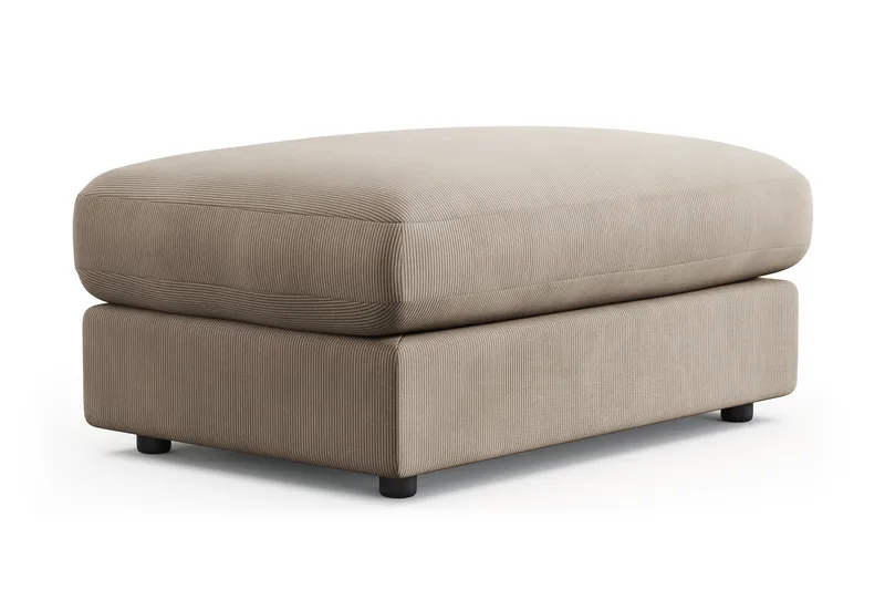Arken Lyx Rektangulär Fotpall i Manchester - Greige - Möbler - Vardagsrum - Stolar & sittmöbler - Pallar - Fotpall