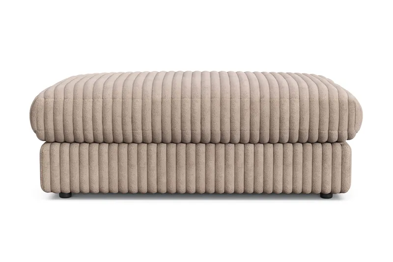 Arken Lyx Rektangulär Fotpall i Manchester, Greige