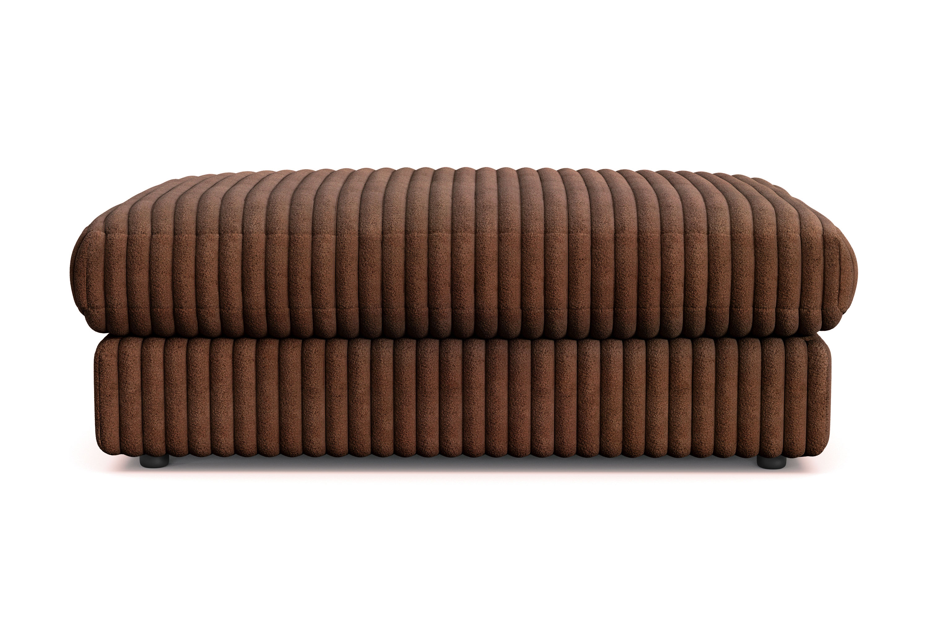 arken lyx rektangulär fotpall i manchester - mörkbrun