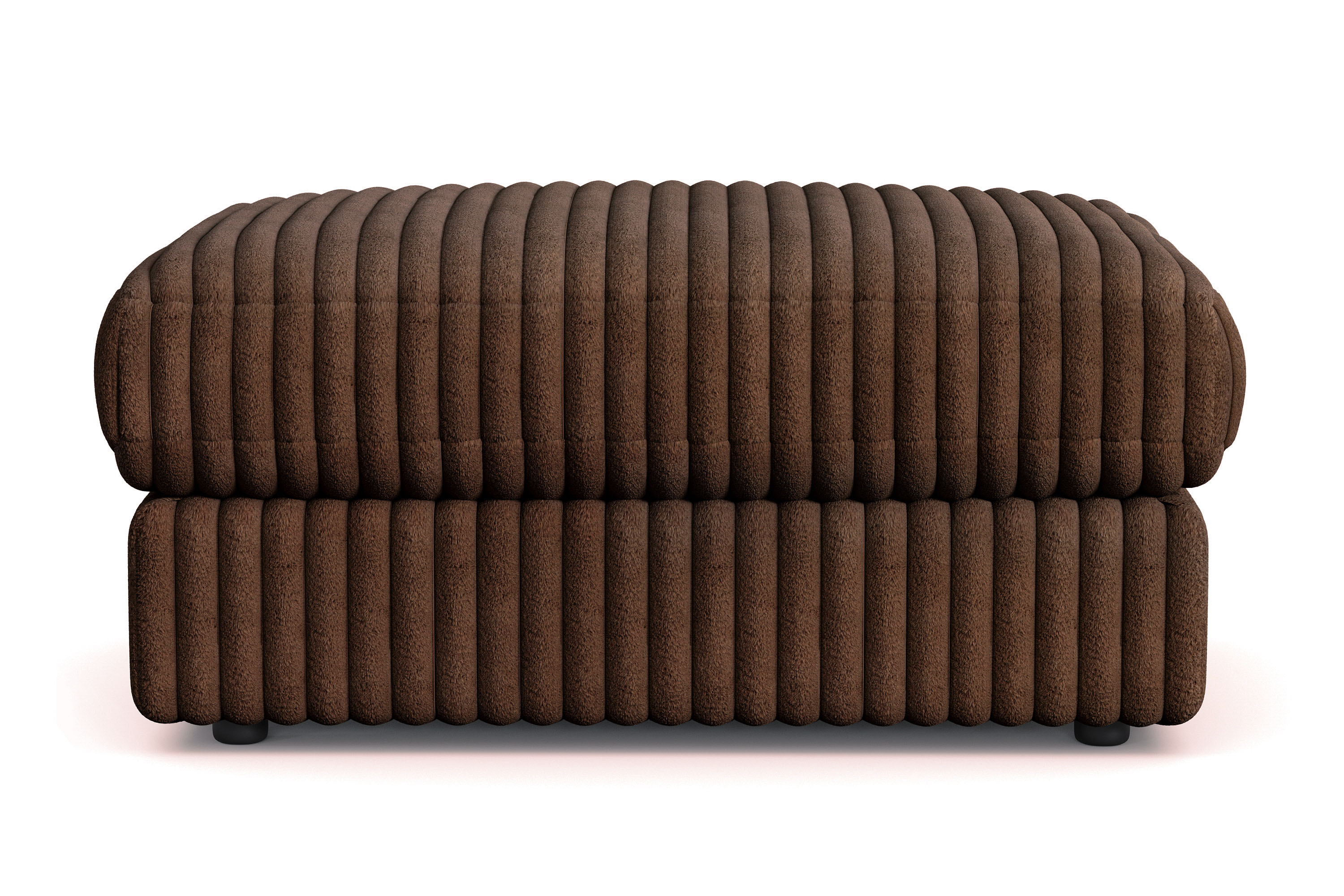 arken lyx rektangulär fotpall i manchester - mörkbrun