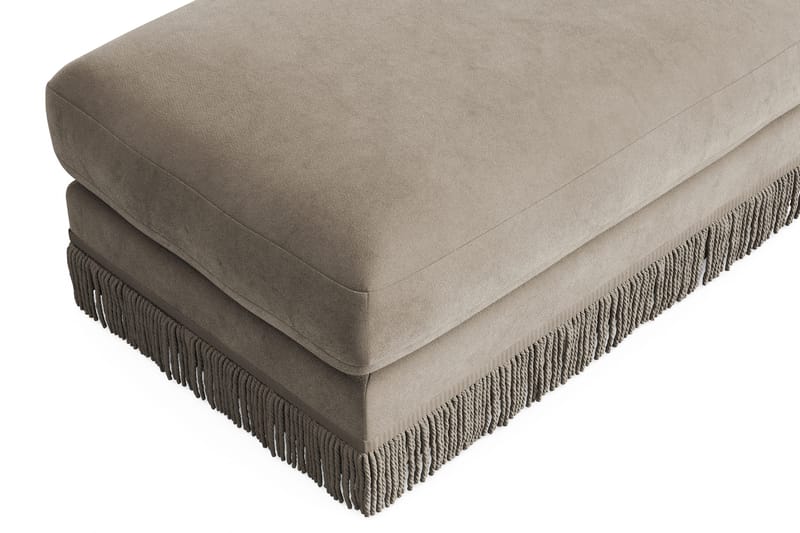 Arken Lyx Rektangulär Fotpall i Sammet - Beige - Möbler - Vardagsrum - Stolar & sittmöbler - Pallar - Fotpall