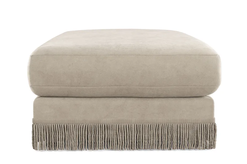 Arken Lyx Rektangulär Fotpall i Sammet - Beige - Möbler - Vardagsrum - Stolar & sittmöbler - Pallar - Fotpall