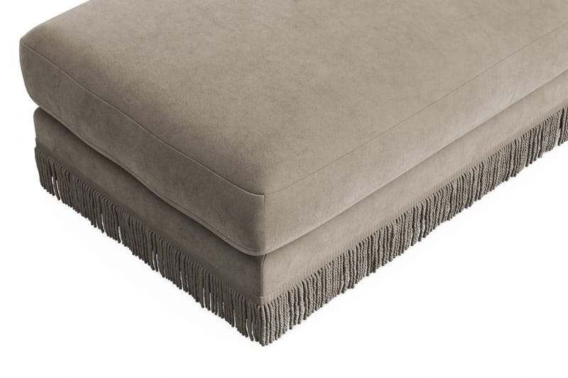 Arken Lyx Rektangulär Fotpall i Sammet - Beige - Möbler - Vardagsrum - Stolar & sittmöbler - Pallar - Fotpall