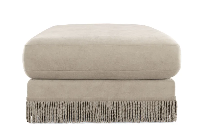 Arken Lyx Rektangulär Fotpall i Sammet - Beige - Möbler - Vardagsrum - Stolar & sittmöbler - Pallar - Fotpall