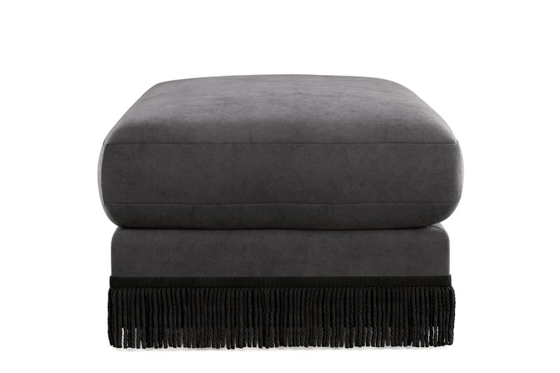 Arken Lyx Rektangulär Fotpall i Sammet - Mörkgrå - Möbler - Vardagsrum - Stolar & sittmöbler - Pallar - Fotpall