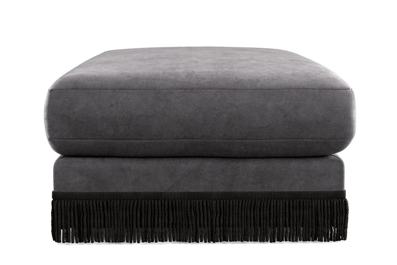 Arken Lyx Rektangulär Fotpall i Sammet - Mörkgrå - Möbler - Vardagsrum - Stolar & sittmöbler - Pallar - Fotpall