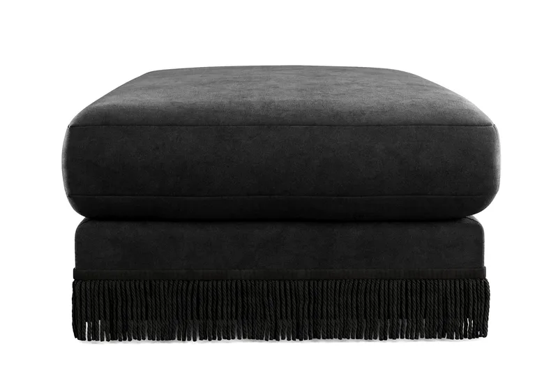 Arken Lyx Rektangulär Fotpall i Sammet - Svart - Möbler - Vardagsrum - Stolar & sittmöbler - Pallar - Fotpall