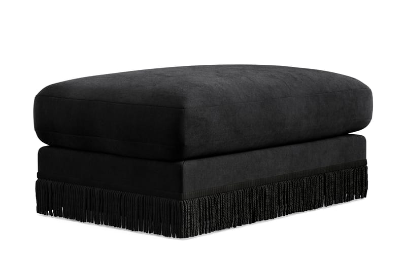 Arken Lyx Rektangulär Fotpall i Sammet - Svart - Möbler - Vardagsrum - Stolar & sittmöbler - Pallar - Fotpall