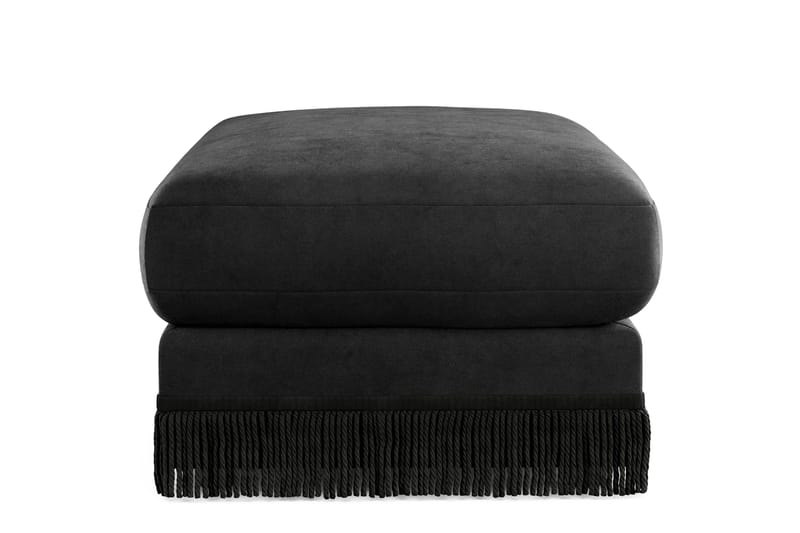 Arken Lyx Rektangulär Fotpall i Sammet - Svart - Möbler - Vardagsrum - Stolar & sittmöbler - Pallar - Fotpall
