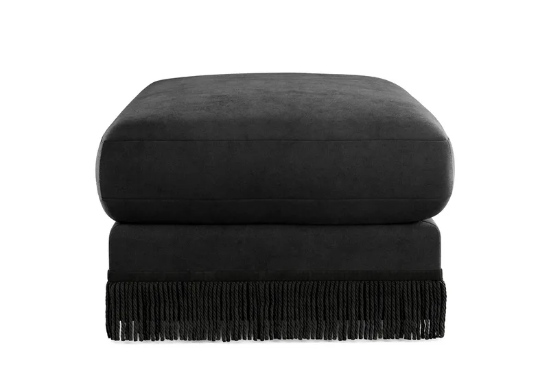 Arken Lyx Rektangulär Fotpall i Sammet - Svart - Möbler - Vardagsrum - Stolar & sittmöbler - Pallar - Fotpall